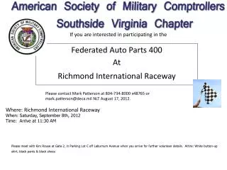 Federated Auto Parts 400 At Richmond International Raceway