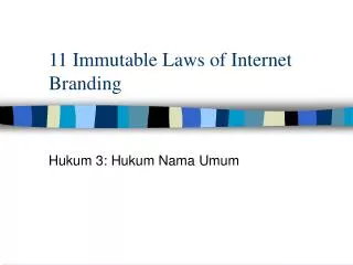 11 immutable laws of internet branding