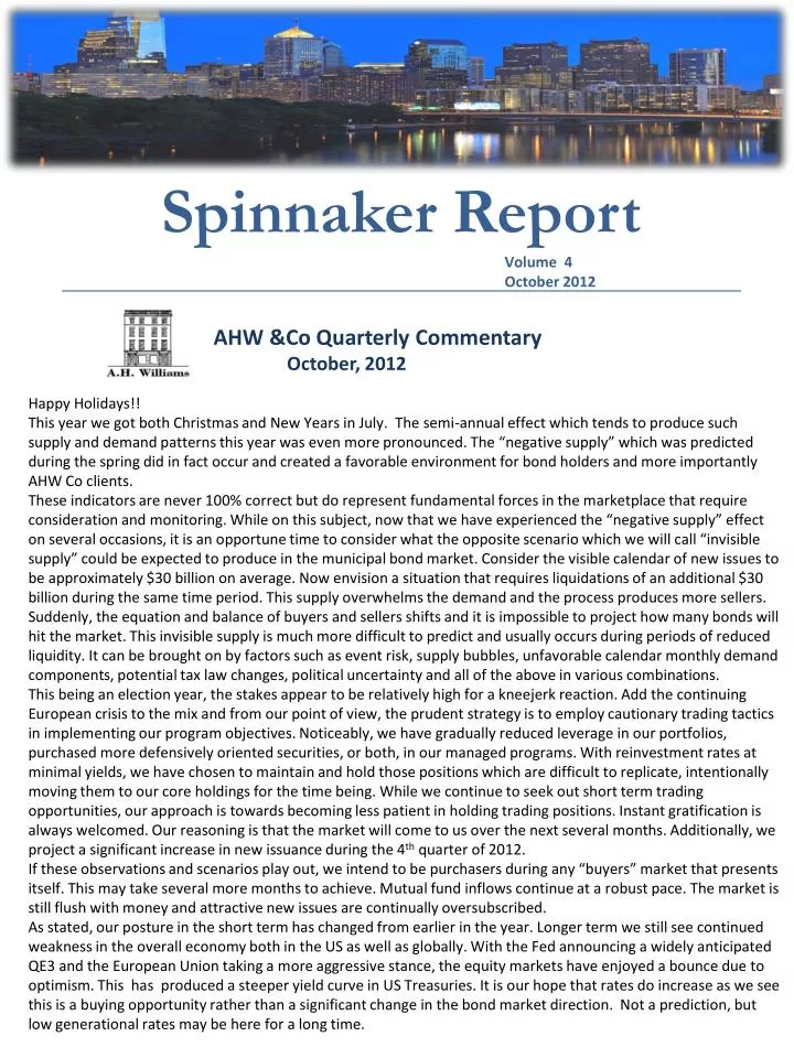 spinnaker report