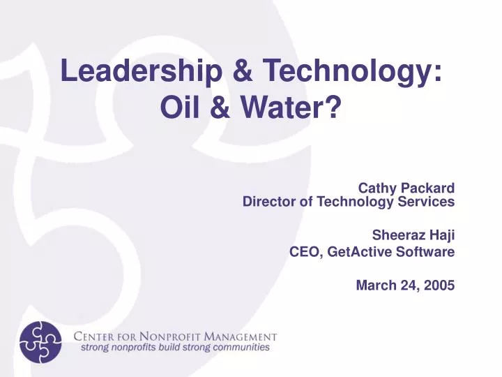 leadership technology oil water