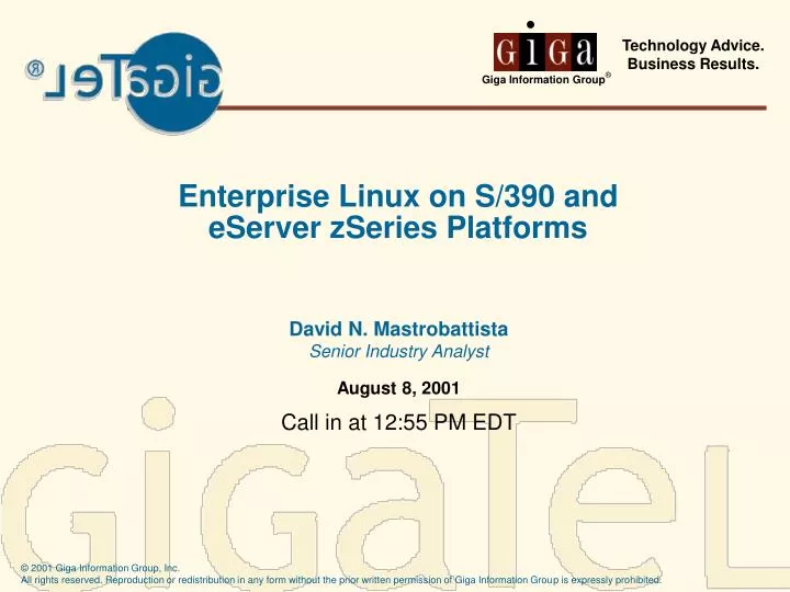 enterprise linux on s 390 and eserver zseries platforms
