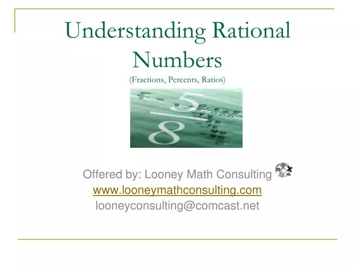 understanding rational numbers fractions percents ratios