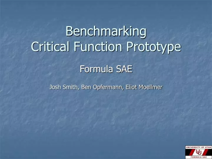 benchmarking critical function prototype