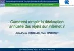 Formation à la déclaration en ligne des rejets polluants GEREP - slide 1