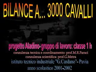 BILANCE A... 3000 CAVALLI