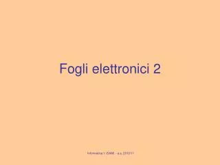 fogli elettronici 2