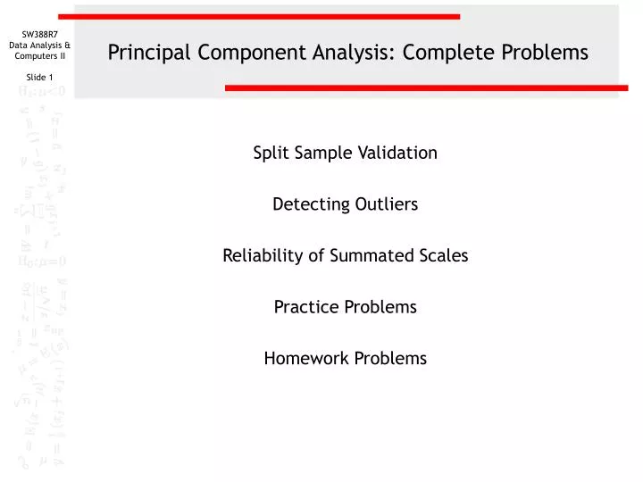 principal component analysis complete problems