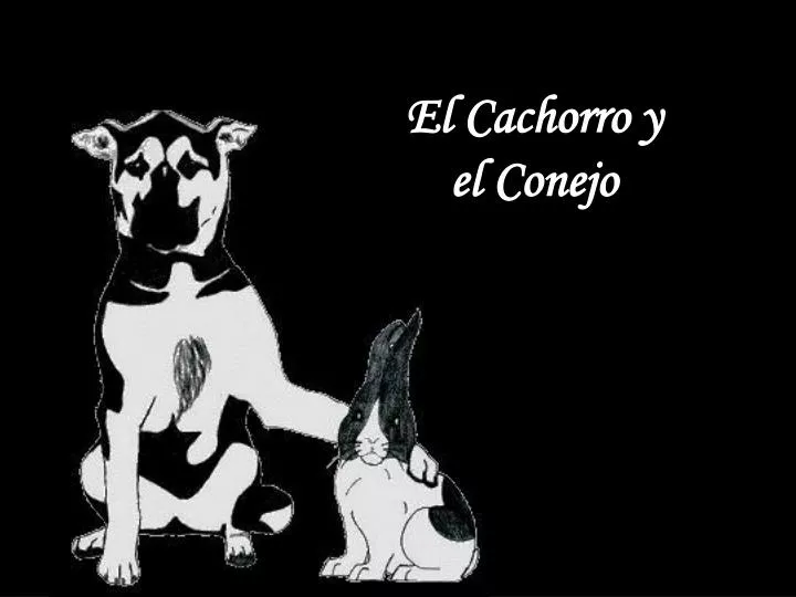 el cachorro y el conejo