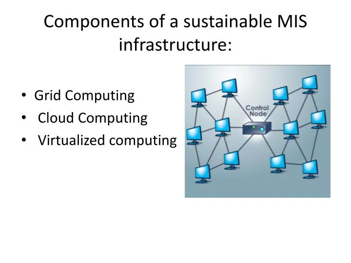components of a sustainable mis infrastructure