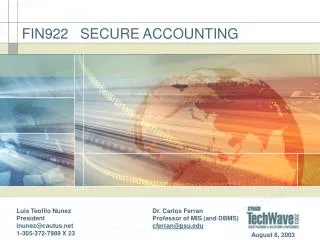FIN922 SECURE ACCOUNTING