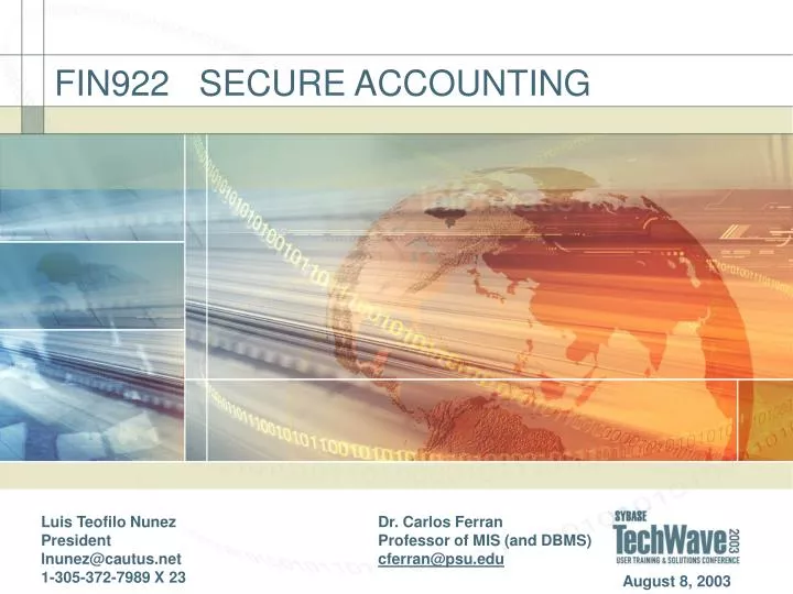 fin922 secure accounting