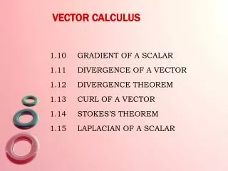 VECTOR CALCULUS