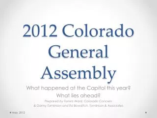 2012 Colorado General Assembly
