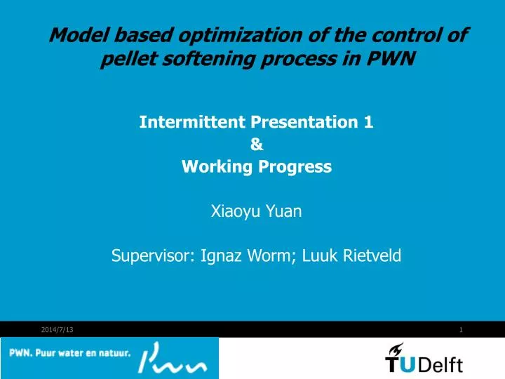 model based optimization of the control of pellet softening process in pwn