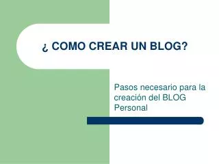 como crear un blog