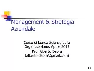 management strategia aziendale