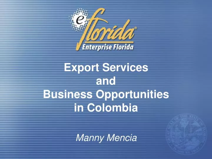 export services and business opportunities in colombia