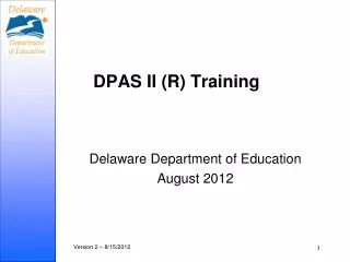 DPAS II (R) Training