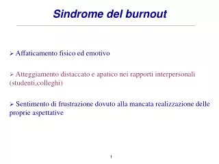 sindrome del burnout