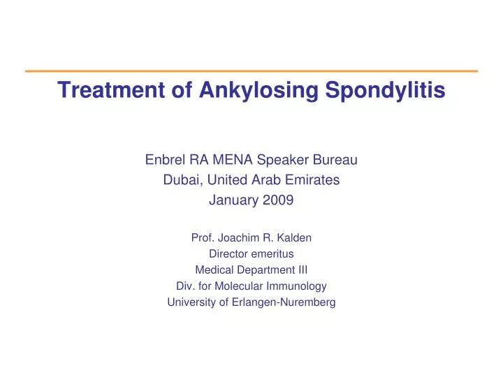 treatment of ankylosing spondylitis