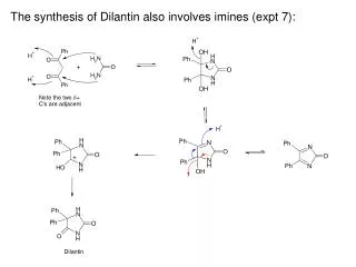 The synthesis of Dilantin also involves imines (expt 7):
