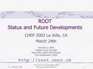 ROOT Status and Future Developments