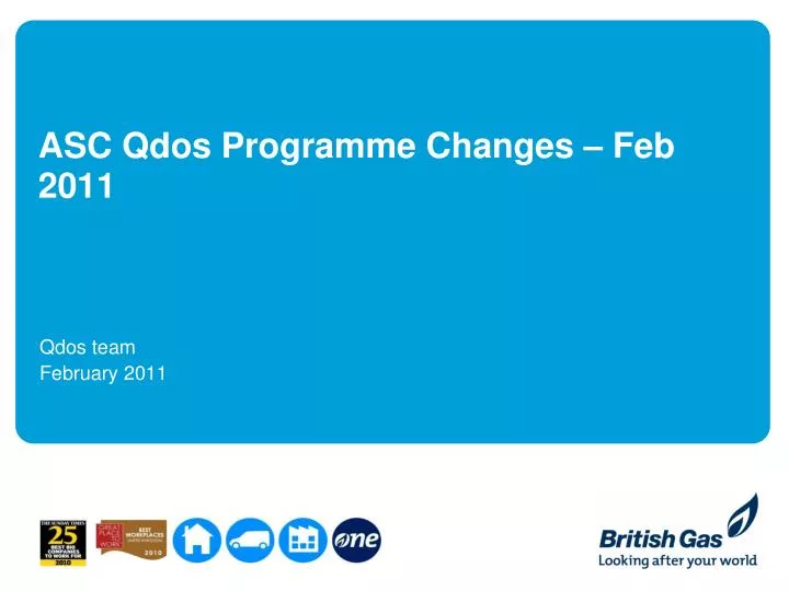 asc qdos programme changes feb 2011
