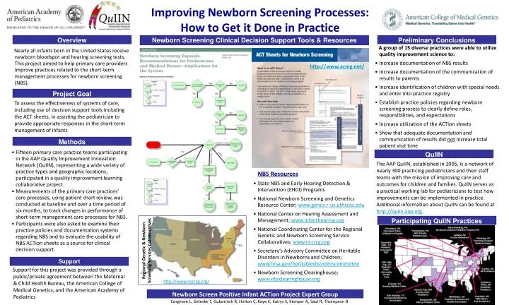 improving newborn screening processes how to get it done in practice