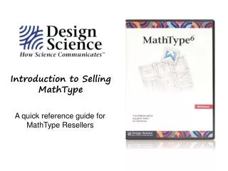 Introduction to Selling MathType