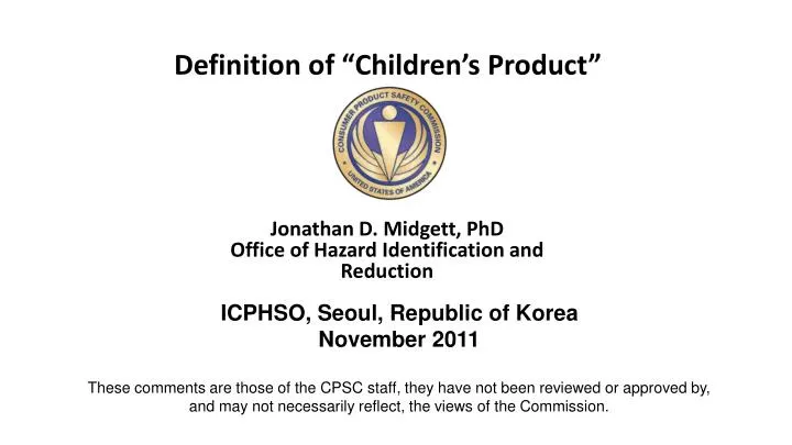 definition of children s product