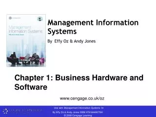 Management Information Systems By Effy Oz &amp; Andy Jones