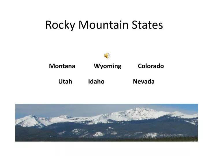 rocky mountain states