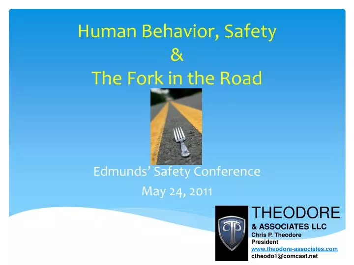 human behavior safety the fork in the road