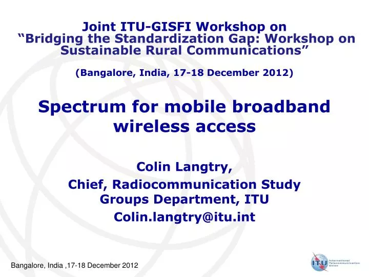 spectrum for mobile broadband wireless access