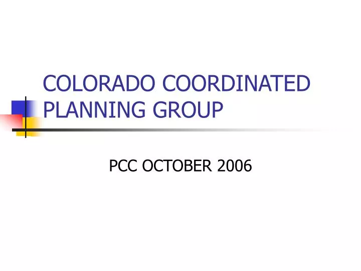 colorado coordinated planning group