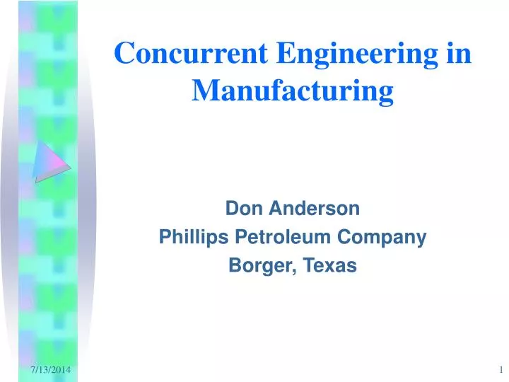 concurrent engineering in manufacturing