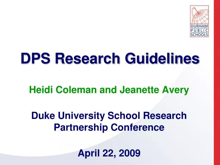 dps research guidelines