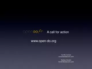 A call for action