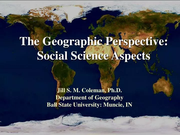 the geographic perspective social science aspects