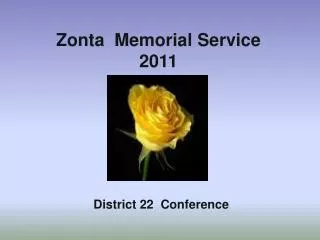 Zonta Memorial Service 2011