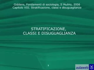 stratificazione classi e disuguaglianza