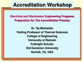 Accreditation Workshop