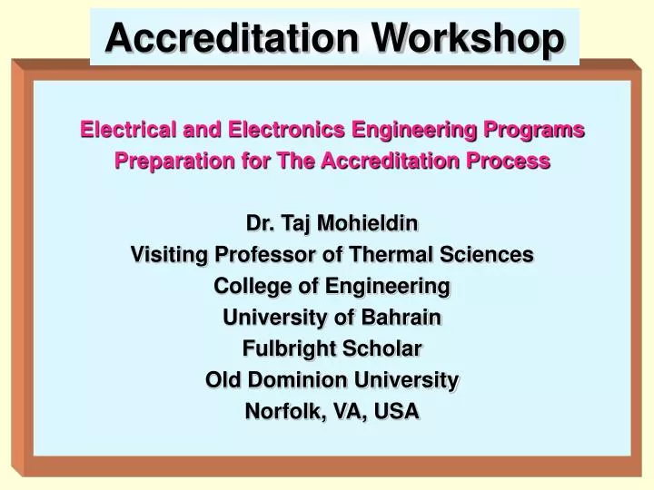 accreditation workshop