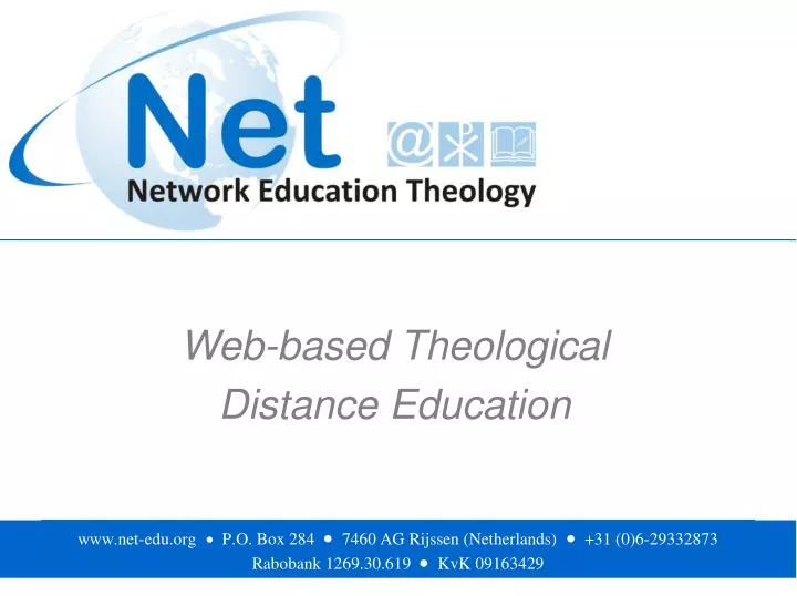 web based theological distance education