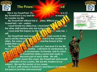 The PowerPoint Ranger Creed