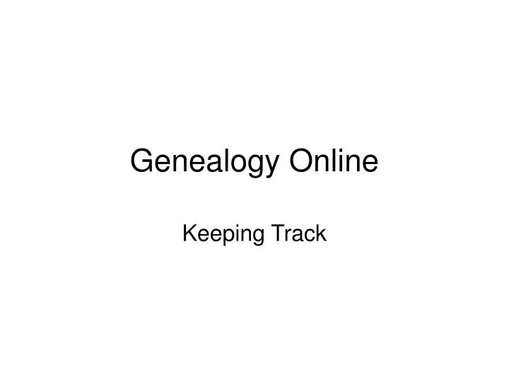 genealogy online