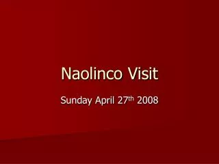 Naolinco Visit