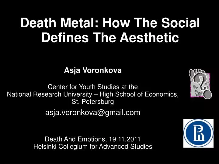 death metal how the social defines the aesthetic