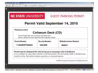 Online Guest Parking Permit
