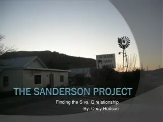 The Sanderson Project
